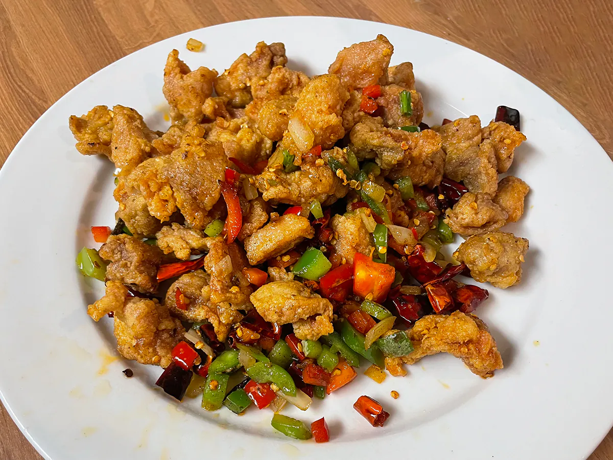 Spicy Chicken with Peppers at Royal Taste Bistro，a Chinese Restaurant in Monterey Park