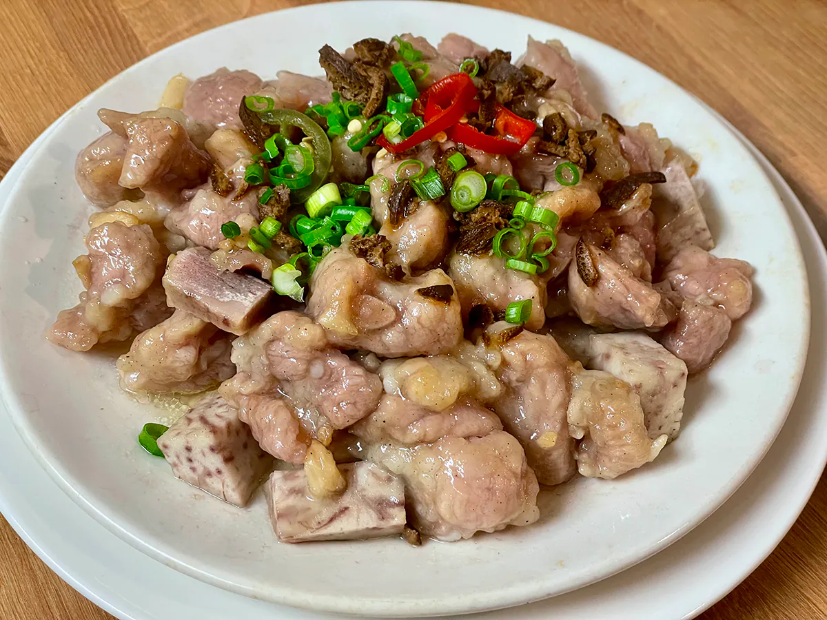 Braised Pork with Scallions at Royal Taste Bistro，a Chinese Restaurant in Monterey Park
